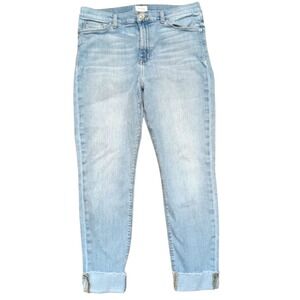 Hudson Jeans Womens 30 Boyfriend Fit Denim Slim Raw Cuffed Hem Ankle Stretch